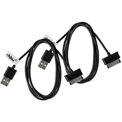 vhbw 2x Cable de USB compatible con Samsung Galaxy Tab GT-P3100 Wifi GT-P3100, GT-P3110 tablet Cable de carga 2 en 1 120cm 9,7 cm, negro vhbw 2x Cable de USB compatible con Samsung Galaxy Tab GT-P3100 Wifi GT-P3100, GT-P3110 tablet Cable de carga 2 en 1 120cm 9,7 cm, negro