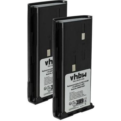 vhbw 2X batería Compatible con Kenwood TK-278GM, TK-278GC, TK-278G, TK-272, TK-3101, TK-3100, TK-272G Radio (2000 mAh, 7,2 V, NiMH) vhbw 2X batería Compatible con Kenwood TK-278GM, TK-278GC, TK-278G, TK-272, TK-3101, TK-3100, TK-272G Radio (2000 mAh, 7,2 V, NiMH)