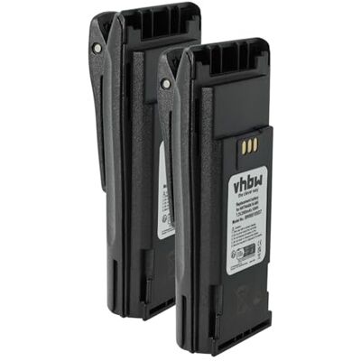 vhbw 2X batería reemplaza Motorola PMNN4253AR PMNN4253B, PMNN4254 para radio (2500 mAh, 7,2 V, NiMH) + pinza vhbw 2X batería reemplaza Motorola PMNN4253AR PMNN4253B, PMNN4254 para radio (2500 mAh, 7,2 V, NiMH) + pinza