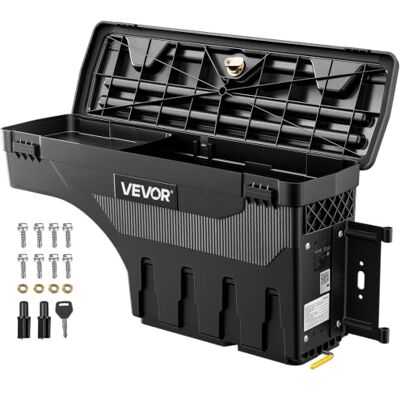 VEVOR Caja de Herramientas para Camioneta de 25 L, ABS Impermeable, Negro Compatible con Chevy/GMC Silverado/Sierra 2500/3500HD de 2020 a 2025, Lado del Pasajero Derecho, Se Requiere Perforación VEVOR Caja de Herramientas para Camioneta de 25 L, ABS Impermeable, Negro Compatible con Chevy/GMC Silverado/Sierra 2500/3500HD de 2020 a 2025, Lado del Pasajero Derecho, Se Requiere Perforación