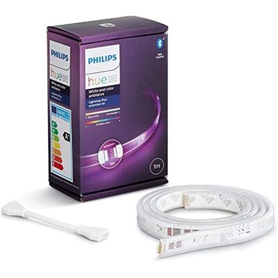Philips White Col Lightstrip Plus extensión de 1 m regulable controlable a través de la aplicación compatible con Amazon Alexa clase energética A Philips White Col Lightstrip Plus extensión de 1 m regulable controlable a través de la aplicación compatible con Amazon Alexa clase energética A