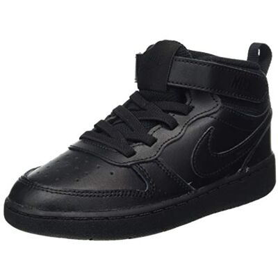 Nike Unisex Bebé Court Borough Mid 2 (TDV), Black/Black-Black, 17 EU Nike Unisex Bebé Court Borough Mid 2 (TDV), Black/Black-Black, 17 EU