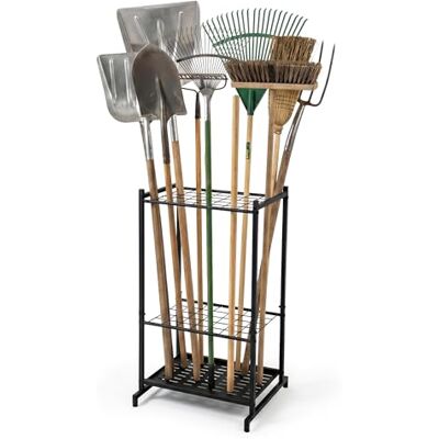 Relaxdays soporte para 35 herramientas de jardín, garaje y cobertizo, negro Resistente, compacto, soporte para herramientas, acero Relaxdays soporte para 35 herramientas de jardín, garaje y cobertizo, negro Resistente, compacto, soporte para herramientas, acero