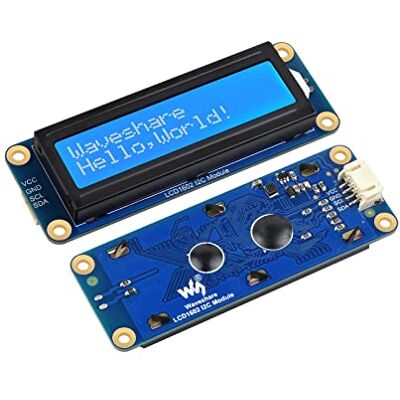 Waveshare Módulo de pantalla LCD I2C 1602, color blanco con fondo azul, 16 x 2 caracteres LCD para Raspberry Pi/Raspberry Pi Pico/Jetson Nano/ESP32/Arduino, compatible con 3.3V/5V Waveshare Módulo de pantalla LCD I2C 1602, color blanco con fondo azul, 16 x 2 caracteres LCD para Raspberry Pi/Raspberry Pi Pico/Jetson Nano/ESP32/Arduino, compatible con 3.3V/5V
