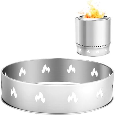 VEVOR Soporte para Fogata Individual, Anillo de 49,5 cm sin Humo, Acero Inoxidable, Soporte Portátil para Acampar al Aire Libre, Herramientas para Chimenea, Carga de 60 kg, φ 408 x 99 mm, Plata VEVOR Soporte para Fogata Individual, Anillo de 49,5 cm sin Humo, Acero Inoxidable, Soporte Portátil para Acampar al Aire Libre, Herramientas para Chimenea, Carga de 60 kg, φ 408 x 99 mm, Plata