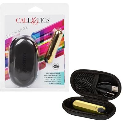 CalExotics Bala Hideaway recargable de color oro CalExotics Bala Hideaway recargable de color oro