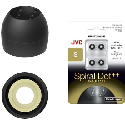 JVC EPFX10 Pequeño Grande Negro Tapones para Oídos - Tapones para Oídos JVC EPFX10 Pequeño Grande Negro Tapones para Oídos - Tapones para Oídos