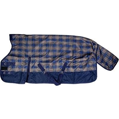 HKM Charlotte 1200D ligera Manta cuello alto Azul Oscuro/Negro A Cuadros 155 HKM Charlotte 1200D ligera Manta cuello alto Azul Oscuro/Negro A Cuadros 155