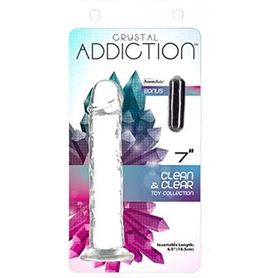 Naked Addiction Crystal Addiction - Dildo transparente - 18 cm Naked Addiction Crystal Addiction - Dildo transparente - 18 cm