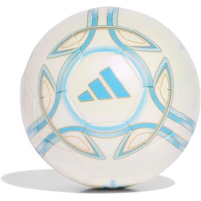 Adidas Unisex Adulto Messi League Ball Recreation_Ball, Ivory/Semi Blue Burst/Icey Blue/Gold Met., 5 Adidas Unisex Adulto Messi League Ball Recreation_Ball, Ivory/Semi Blue Burst/Icey Blue/Gold Met., 5