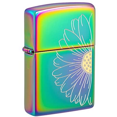 Zippo Encendedor a Prueba de Viento Diseño Daisy Multicolor, Grabado Laser 2 Tonos Recargable Reutilizable Caja de Regalo Incluida Hecho en EEUU Zippo Encendedor a Prueba de Viento Diseño Daisy Multicolor, Grabado Laser 2 Tonos Recargable Reutilizable Caja de Regalo Incluida Hecho en EEUU