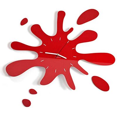 FLEXISTYLE Reloj de Pared Rojo 64cm - Diseño 3D Modern FLEXISTYLE Reloj de Pared Rojo 64cm - Diseño 3D Modern