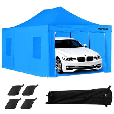 VEVOR Carpa Portátil para Cabina de Pintura en Aerosol, Impermeable Plegable, 4 Ventanas Laterales de Malla a Autopartes, Muebles y Motocicletas, contra Salpicaduras, Azul, 5985 x 4000 x 3730 mm VEVOR Carpa Portátil para Cabina de Pintura en Aerosol, Impermeable Plegable, 4 Ventanas Laterales de Malla a Autopartes, Muebles y Motocicletas, contra Salpicaduras, Azul, 5985 x 4000 x 3730 mm