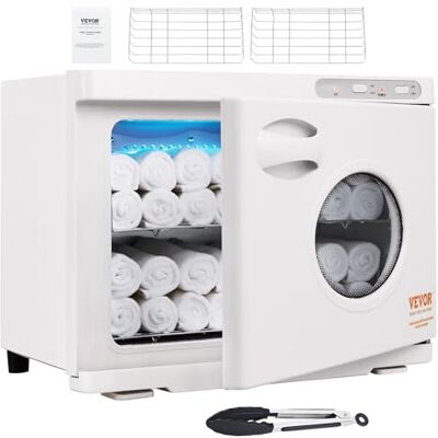 VEVOR Calentador de Toallas Esterilizador Secador de Toallas de 23L con Luz UV 2 Cestas de Acero Inoxidable Calentamiento Rápido Adecuado para Máximo de 54 Toallas Spa Salón de Belleza para Baño Hotel VEVOR Calentador de Toallas Esterilizador Secador de Toallas de 23L con Luz UV 2 Cestas de Acero Inoxidable Calentamiento Rápido Adecuado para Máximo de 54 Toallas Spa Salón de Belleza para Baño Hotel