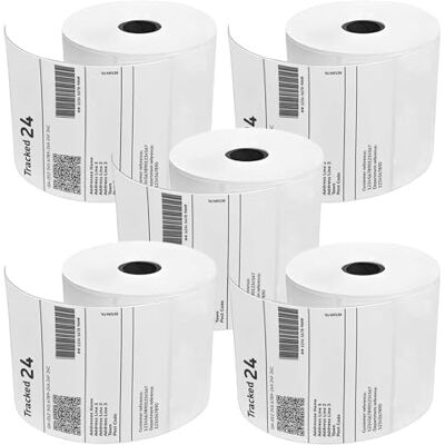 Dragon 5 Rollos de Etiquetas Térmicas Directas Premium 100x150mm (4” x 6”), Autoadhesivas, Compatibles con Zebra, MUNBYN, TSC, Toshiba, Citizen, Impresoras GK420d Dragon 5 Rollos de Etiquetas Térmicas Directas Premium 100x150mm (4” x 6”), Autoadhesivas, Compatibles con Zebra, MUNBYN, TSC, Toshiba, Citizen, Impresoras GK420d