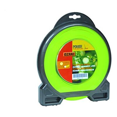 OZAKI Línea para cortacésped - Nylon premium, Redonda, 3mm, 56m OZAKI Línea para cortacésped - Nylon premium, Redonda, 3mm, 56m