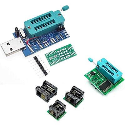 Sun Bios Board MX25L6405 W25Q64 USB Programador LCD quemador CH341A Progammer para 24 25 Series (Progra+1.8V+Clip) Sun Bios Board MX25L6405 W25Q64 USB Programador LCD quemador CH341A Progammer para 24 25 Series (Progra+1.8V+Clip)