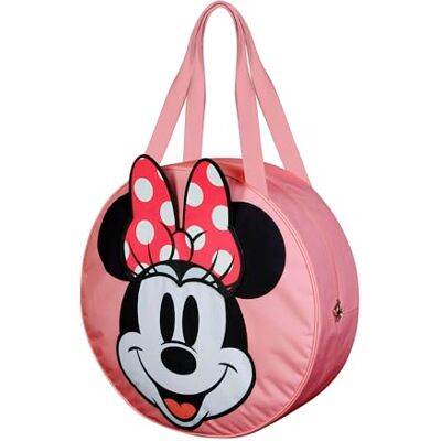 Disney Minnie Mouse Face-Bolsa de Playa Jumbo, Negro, 53 x 50 cm, Capacidad 42 L Disney Minnie Mouse Face-Bolsa de Playa Jumbo, Negro, 53 x 50 cm, Capacidad 42 L