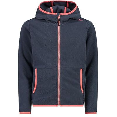 CMP Chaqueta Kid G Con Capucha Fija, Chaqueta Softshell Unisex niños, Gris (Titanio-rojo Fluo), 110 CMP Chaqueta Kid G Con Capucha Fija, Chaqueta Softshell Unisex niños, Gris (Titanio-rojo Fluo), 110