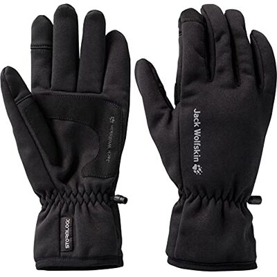 Jack Wolfskin Guantes Stormlock Hydro para Hombre, Color Negro, S Jack Wolfskin Guantes Stormlock Hydro para Hombre, Color Negro, S