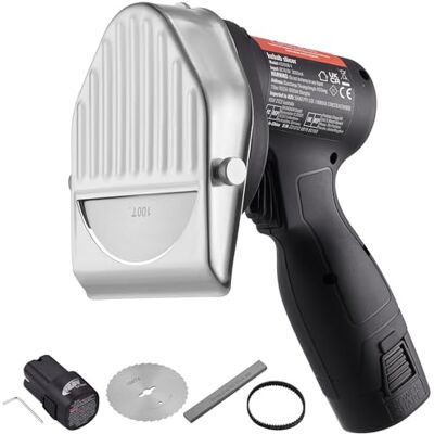 VEVOR Electric Shawarma Knife, 80W Cordless Battery Professional Turkish Knife, Commercial Stainless Steel Gyro Cutter, Doner Kebab Meat Slicer with 2 Blades, Φ4"/100mm, 0-8mm Adjustable Thickness VEVOR Electric Shawarma Knife, 80W Cordless Battery Professional Turkish Knife, Commercial Stainless Steel Gyro Cutter, Doner Kebab Meat Slicer with 2 Blades, Φ4"/100mm, 0-8mm Adjustable Thickness