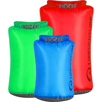 Lifeventure Pack de Varias Bolsas estancas ultraligeras, Tejido antidesgarro siliconado con Costuras Totalmente Selladas Lifeventure Pack de Varias Bolsas estancas ultraligeras, Tejido antidesgarro siliconado con Costuras Totalmente Selladas