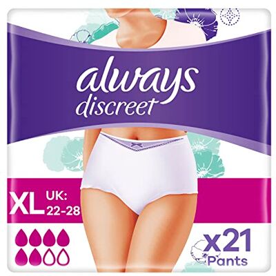 Pantalones de Incontinencia X-Large de Always Discreet - Pack de 7 Pantalones de Incontinencia X-Large de Always Discreet - Pack de 7