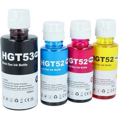 vhbw 4X Tinta de Recarga Compatible con HP Smart Tank Plus Serie 550 vhbw 4X Tinta de Recarga Compatible con HP Smart Tank Plus Serie 550
