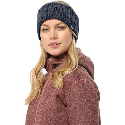 Jack Wolfskin Highloft Knit Headband W Diadema de Invierno, Azul Noche, S Mujer, Azul Ocuro, S Jack Wolfskin Highloft Knit Headband W Diadema de Invierno, Azul Noche, S Mujer, Azul Ocuro, S