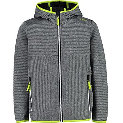 CMP Bonded jersey jacket hooded, Boy, negro manzana, ácido, 110 CMP Bonded jersey jacket hooded, Boy, negro manzana, ácido, 110