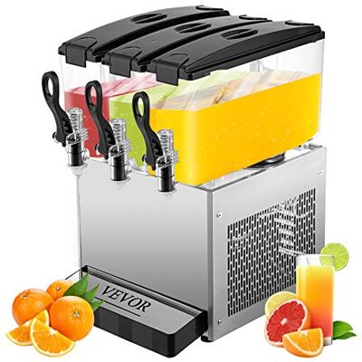 VEVOR Máquina de Dispensador de Bebida 36 L, Máquina de Bebidas Frío con Tanques 12 L * 3, Máquina de Dispensador de Jugo 270 W, Máquina de Bebidas Frías de Acero Inoxidable Temperatura 5-12℃ VEVOR Máquina de Dispensador de Bebida 36 L, Máquina de Bebidas Frío con Tanques 12 L * 3, Máquina de Dispensador de Jugo 270 W, Máquina de Bebidas Frías de Acero Inoxidable Temperatura 5-12℃