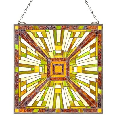 VEVOR Panel de Vidriera Colgante para Ventana 501 x 527 x 4,5 mm Panel de Vitral Colorido Vertical Rectangular Marco de Metal con Cadena Fácil de Limpiar para Decoración de Cocina, Hogar, Cafetería VEVOR Panel de Vidriera Colgante para Ventana 501 x 527 x 4,5 mm Panel de Vitral Colorido Vertical Rectangular Marco de Metal con Cadena Fácil de Limpiar para Decoración de Cocina, Hogar, Cafetería