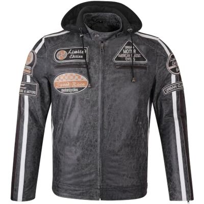 Urban 5884 Chaqueta de cuero para hombres - Motocicleta Urban 5884 Chaqueta de cuero para hombres - Motocicleta