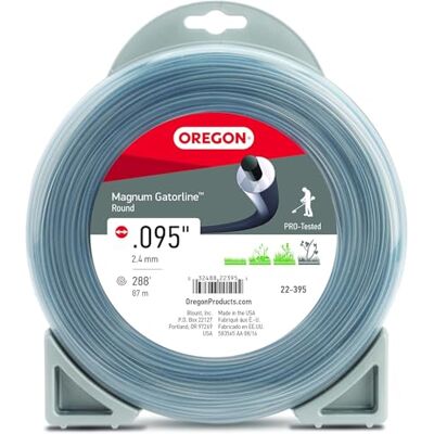 Oregon Magnum Gatorline 095 Trimmer Line Heavy Duty, Professional Round Weed Wacker String for Gas and Electric Grass Trimmer and Brushcutters, Fits Most Standard Models .095" x 288-Foot () Oregon Magnum Gatorline 095 Trimmer Line Heavy Duty, Professional Round Weed Wacker String for Gas and Electric Grass Trimmer and Brushcutters, Fits Most Standard Models .095" x 288-Foot ()