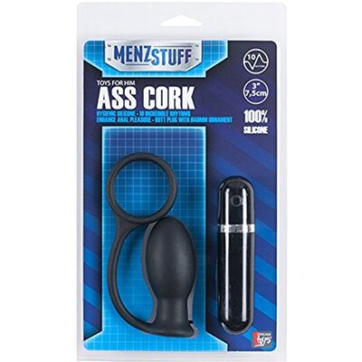 DREAM TOYS Sueño Juguetes Menz materia Ass Cork, anillo Analvibrator y martillo, longitud de aproximadamente 7,5 cm, diámetro de unos 3,5 cm, negro DREAM TOYS Sueño Juguetes Menz materia Ass Cork, anillo Analvibrator y martillo, longitud de aproximadamente 7,5 cm, diámetro de unos 3,5 cm, negro