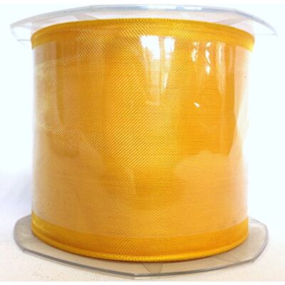 Furlanis Cinta Velo Lurex con Bordes de Hierro, Decoración de Regalo Cajas Flores Boda Navidad, Tela Italiana Amarillo Sol, 70 mm x 20 m Furlanis Cinta Velo Lurex con Bordes de Hierro, Decoración de Regalo Cajas Flores Boda Navidad, Tela Italiana Amarillo Sol, 70 mm x 20 m