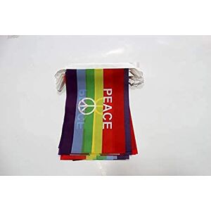 AZ FLAG Guirnalda 6 Metros 20 Banderas Arcoiris Paz 21 x 15 cm, Bandera Gay, Rainbow Símbolo Lgbt 15 X 21 Cm Banderines LGBTI AZ FLAG Guirnalda 6 Metros 20 Banderas Arcoiris Paz 21 x 15 cm, Bandera Gay, Rainbow Símbolo Lgbt 15 X 21 Cm Banderines LGBTI