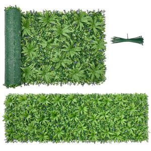VEVOR Jardín Vertical Artificial 101,6 x 304,8 cm 1 Unidad, Panel Decorativo de Pared, Hojas Verdes y Flores Violetas, Pantalla de Privacidad, Planta de Decoración para Exterior Interior Boda Terraza VEVOR Jardín Vertical Artificial 101,6 x 304,8 cm 1 Unidad, Panel Decorativo de Pared, Hojas Verdes y Flores Violetas, Pantalla de Privacidad, Planta de Decoración para Exterior Interior Boda Terraza