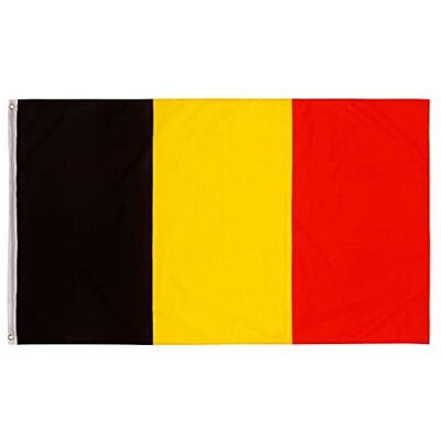 aricona Banderas de – bandera de Bélgica resistente a la intemperie con 2 ojales de metal bandera nacional belga 90 x 150 cm, tricolor aricona Banderas de – bandera de Bélgica resistente a la intemperie con 2 ojales de metal bandera nacional belga 90 x 150 cm, tricolor
