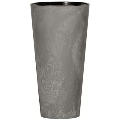 Prosperplast Tubus Slim Effect de plástico con depósito en, Color Gris Oscuro, Altura Aprox: 57 cm Prosperplast Tubus Slim Effect de plástico con depósito en, Color Gris Oscuro, Altura Aprox: 57 cm