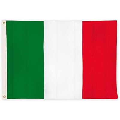 aricona Banderas de – bandera de Italia resistente a la intemperie con 2 ojales de metal bandera nacional italiana 150 x 250 cm, tricolor aricona Banderas de – bandera de Italia resistente a la intemperie con 2 ojales de metal bandera nacional italiana 150 x 250 cm, tricolor