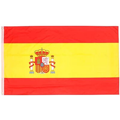 aricona Banderas de – bandera de españa resistente a la intemperie con 2 ojales de metal bandera nacional española 90 x 150 cm aricona Banderas de – bandera de españa resistente a la intemperie con 2 ojales de metal bandera nacional española 90 x 150 cm