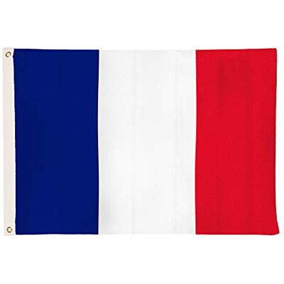 aricona Banderas de – bandera de Francia resistente a la intemperie con 2 ojales de metal bandera nacional francesa 60 x 90 cm, tricolor aricona Banderas de – bandera de Francia resistente a la intemperie con 2 ojales de metal bandera nacional francesa 60 x 90 cm, tricolor