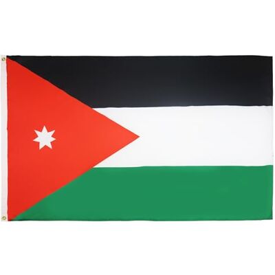 AZ Flag - Bandera de Jordania - 150x90cm - Poliéster - Bandera AZ Flag - Bandera de Jordania - 150x90cm - Poliéster - Bandera