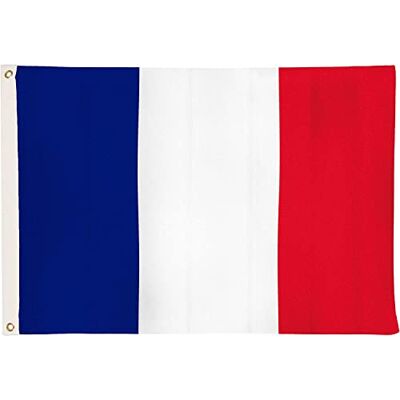 aricona Banderas de – bandera de Francia resistente a la intemperie con 2 ojales de metal bandera nacional francesa 150 x 250 cm, tricolor aricona Banderas de – bandera de Francia resistente a la intemperie con 2 ojales de metal bandera nacional francesa 150 x 250 cm, tricolor