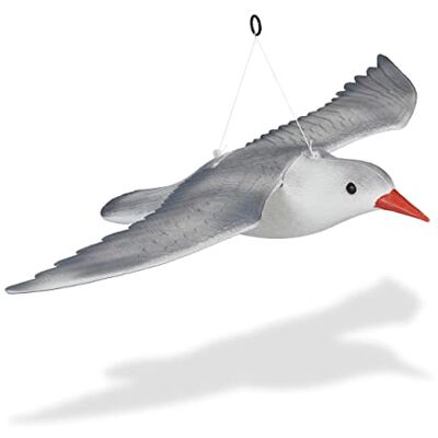 Relaxdays Gaviota Espantapájaros, Ahuyentador Palomas Colgante Decorativo, Anillo y Cuerda, Jardín y Balcón, Blanco/Gris Relaxdays Gaviota Espantapájaros, Ahuyentador Palomas Colgante Decorativo, Anillo y Cuerda, Jardín y Balcón, Blanco/Gris