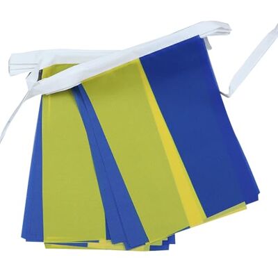 Guirnalda de banderas de Ucrania Az Flag - 6M, 20 banderas 15x21cm Guirnalda de banderas de Ucrania Az Flag - 6M, 20 banderas 15x21cm