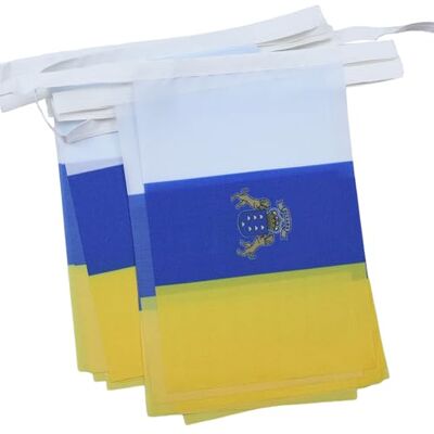 Marca ModeloXYZ - Guirnalda de Bandera Canaria 6 M Marca ModeloXYZ - Guirnalda de Bandera Canaria 6 M