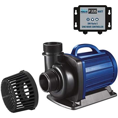 AquaForte Bomba de estanque/filtro DM-10.000 Vario S, 34-85W, caudal 6-10 m3 por hora, altura 5,5m, ajustable con controlador externo. Ideal como bomba de estanque o como bomba de curso de agua AquaForte Bomba de estanque/filtro DM-10.000 Vario S, 34-85W, caudal 6-10 m3 por hora, altura 5,5m, ajustable con controlador externo. Ideal como bomba de estanque o como bomba de curso de agua