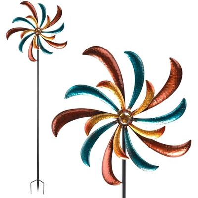 Alpine Molinillo de Viento con Hoja Curvada para Exteriores, 160 cm, Multicolor Alpine Molinillo de Viento con Hoja Curvada para Exteriores, 160 cm, Multicolor
